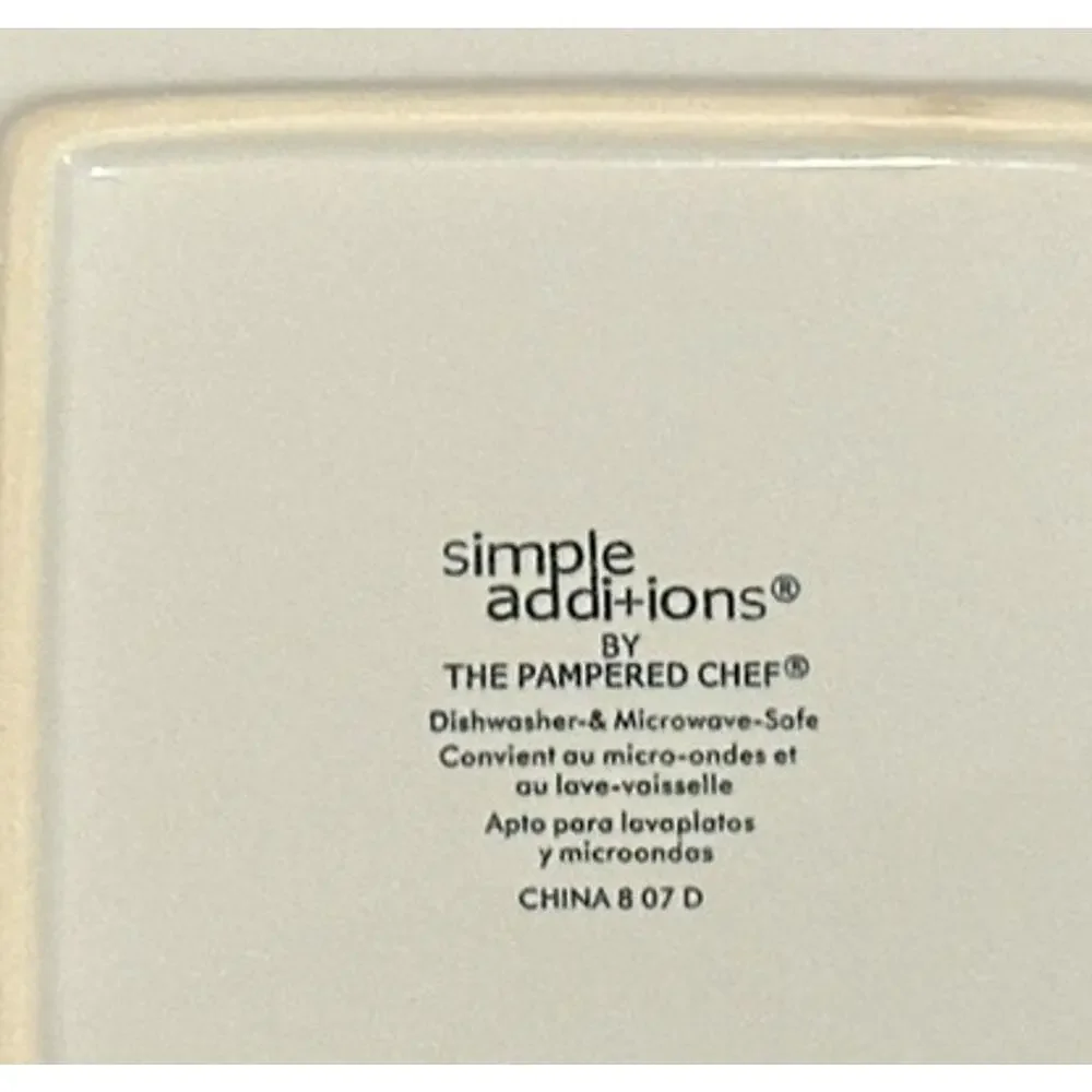 The Pampered Chef Simple Additions Salad Desert Mosaic Tiles Small Square Plate